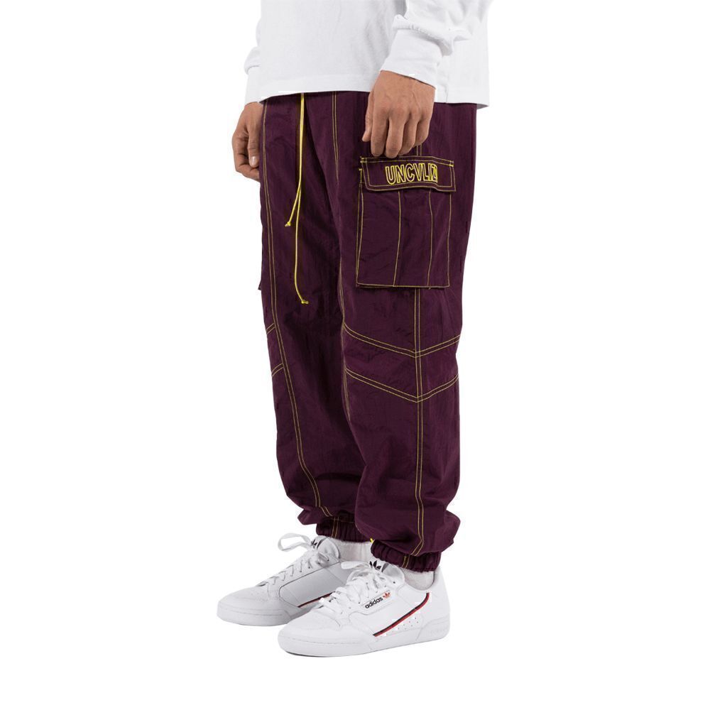 Uncvlizd Cargo Pants- Plum size Small - Picture 3 of 3